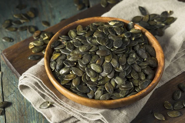 Dry Salted Organic Pepita Pumpkin Seeds — Stock Photo, Image