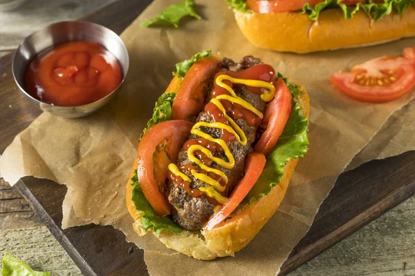 Burger fatti in casa Hot Dogs — Foto Stock