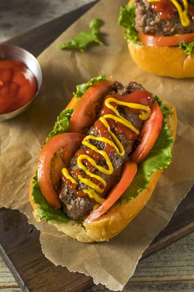 Házi hamburger, Hot Dog — Stock Fotó