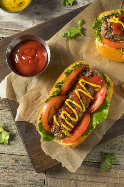 Házi hamburger, Hot Dog — Stock Fotó