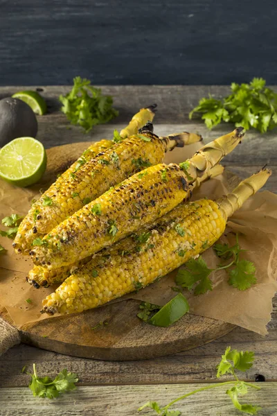 Churrasco caseiro Elote Mexican Street Corn — Fotografia de Stock