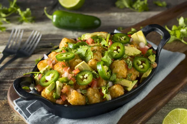 Házi mexikói Tater Tot Nachos Tachos — Stock Fotó