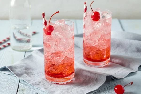 Sweet Refreshing Cherry Cocktail Mocktail — Stock Photo, Image