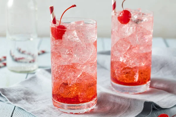 Sweet Refreshing Cherry Cocktail Mocktail — Stock Photo, Image