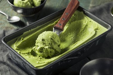 Ev yapımı konservesi çay Matcha dondurma