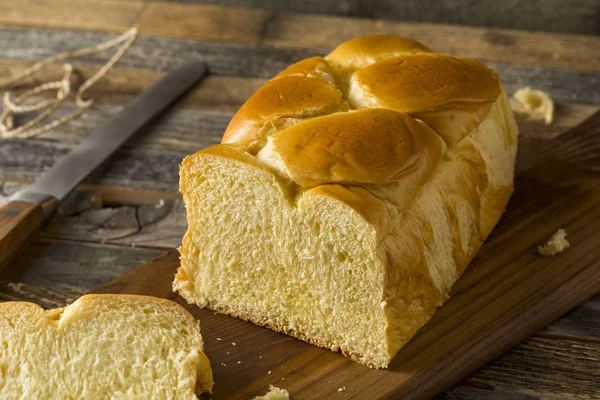 Homemade Sweet Brioche Bread Loaf — Stock Photo, Image