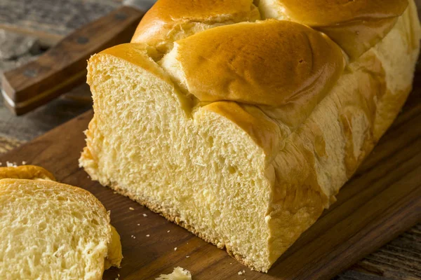 Домашний сладкий хлеб Бриош Лоуф — стоковое фото