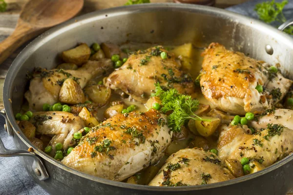 Pollo casero al horno Vesuvio — Foto de Stock