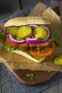 Ev yapımı lezzetli köfte sandviç