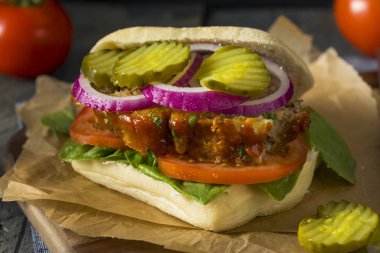 Ev yapımı lezzetli köfte sandviç