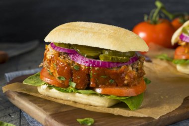 Ev yapımı lezzetli köfte sandviç