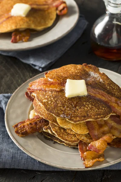 Homeade Sweet Bacon Pancakes — Fotografie, imagine de stoc