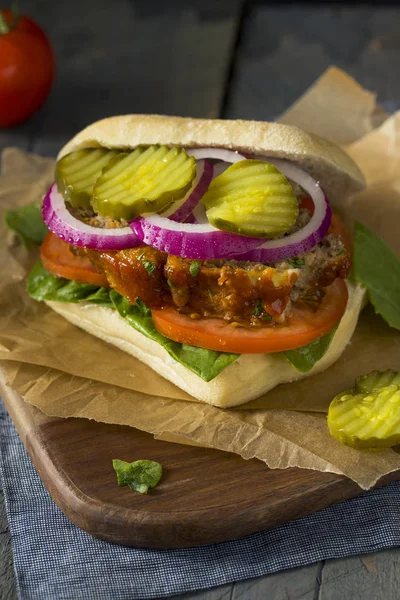 Homemade Savory Meatloaf Sandwich — Stock Photo, Image