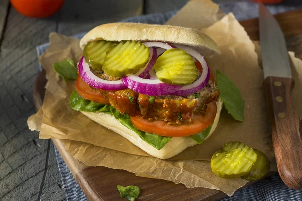 Panino al polpettone salato fatto in casa — Foto Stock