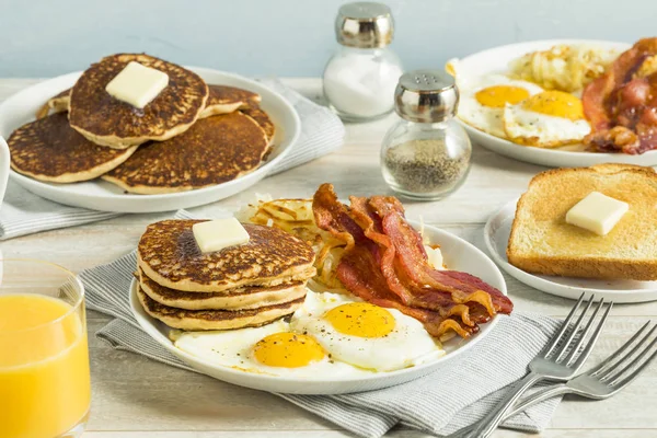 Healthy Full American Breakfast — Stock Photo, Image