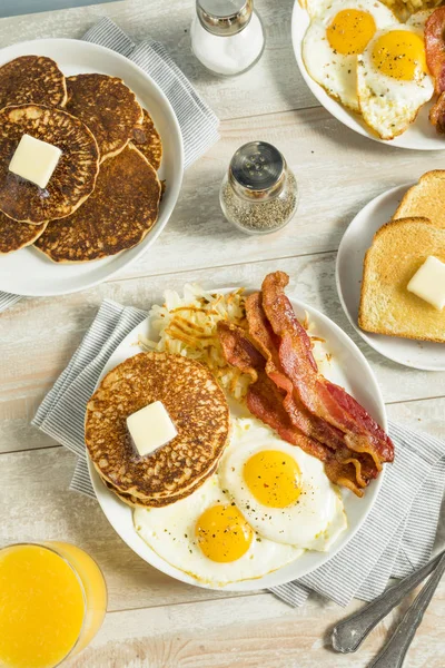 Healthy Full American Breakfast — Stock Photo, Image