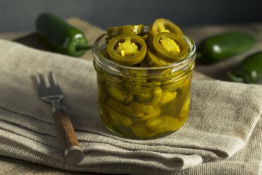 Green Organic Pickled Jalapenos clipart
