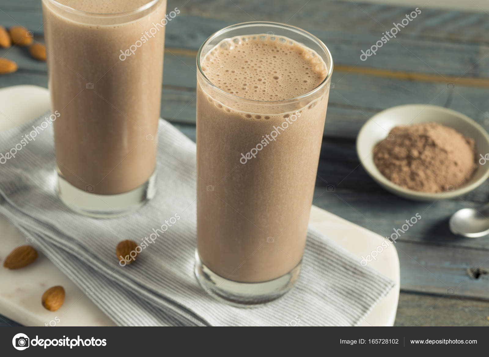 Healthy Homemade Chocolate Protein Shake Stock Photo by ©bhofack2 165728102