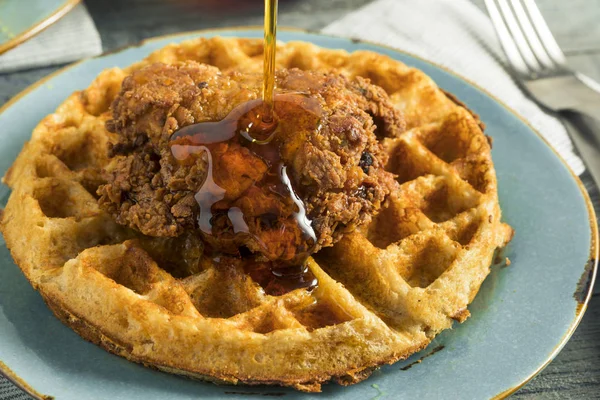 Cajun Fried Chicken and Waffles - Ev's Eats