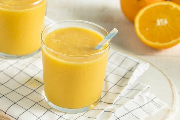 Sweet Homemade Orange Smoothie Milkshake — Stock Photo, Image