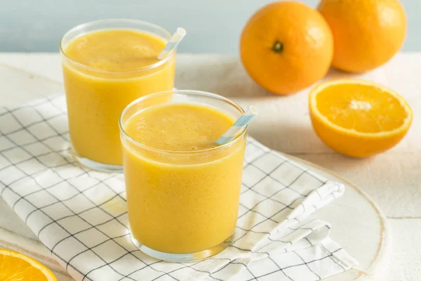 Sweet Homemade Orange Smoothie Milkshake — Stock Photo, Image