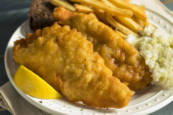 Birra fatta in casa Battered Fish Fry — Foto Stock