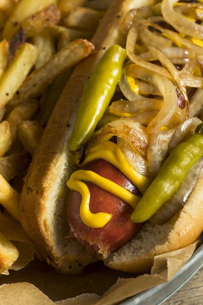 Hausgemachte Chicago Stil polnische Wurst — Stockfoto