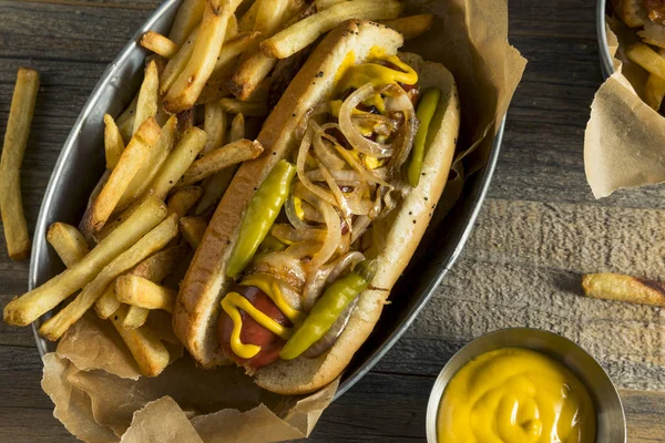 Hausgemachte Chicago Stil polnische Wurst — Stockfoto