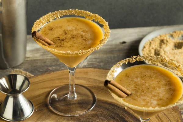 Sweet Homemade Pumpkin Vodka Martini — Stock Photo, Image