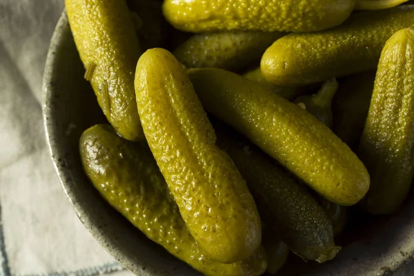 Organiska Cornichon saltgurka Pickles — Stockfoto