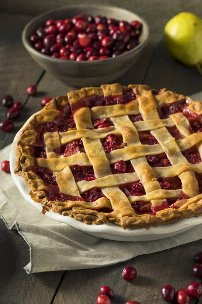 Dulce de casă Cranberry și pere Pie — Fotografie, imagine de stoc