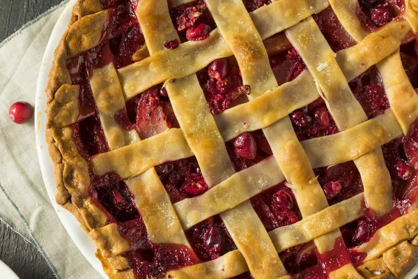 Dulce de casă Cranberry și pere Pie — Fotografie, imagine de stoc