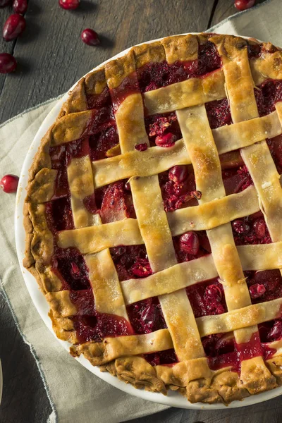 Dulce de casă Cranberry și pere Pie — Fotografie, imagine de stoc