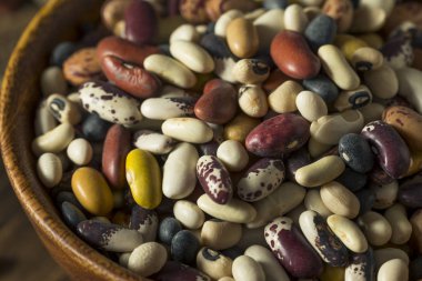 Heap of Assorted Mixed Organic Dry Beans clipart