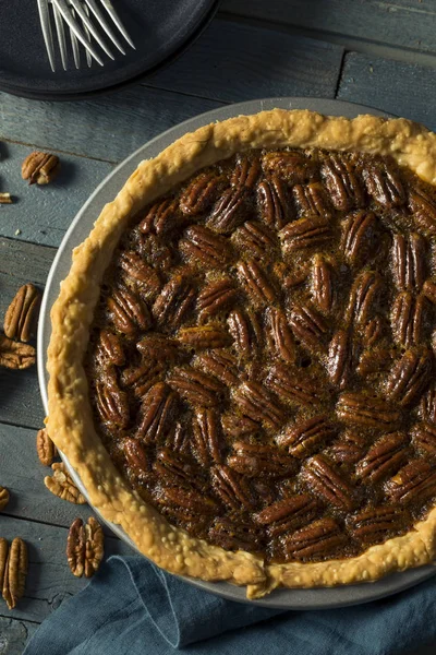 Sweet Homemade Crunchy Pecan Pie — Stock Photo, Image