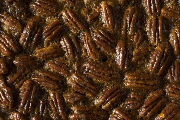 Słodkie domowe chrupiące Pecan Pie — Zdjęcie stockowe