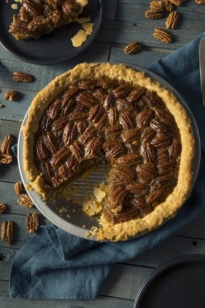 Sweet Homemade Crunchy Pecan Pie — Stock Photo, Image