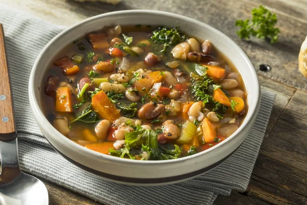 Sopa de feijão 10 caseiro orgânico quente — Fotografia de Stock