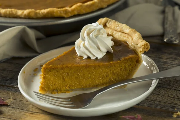 Dolce torta di zucca fatta in casa arancione del Ringraziamento — Foto Stock