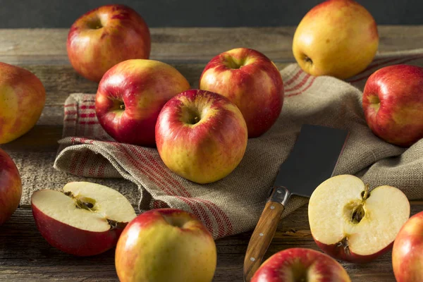 Raw Red Organic Sweet Tango Gala Apples — Stock Photo, Image