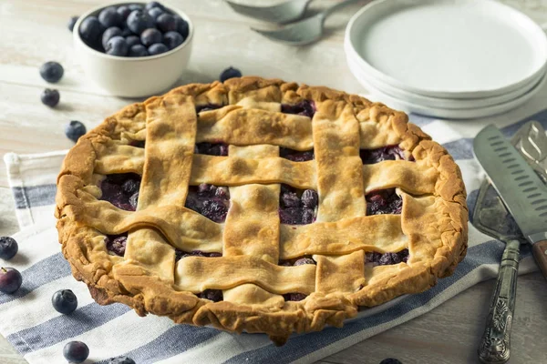 Zoete zelfgemaakte Blueberry Pie — Stockfoto