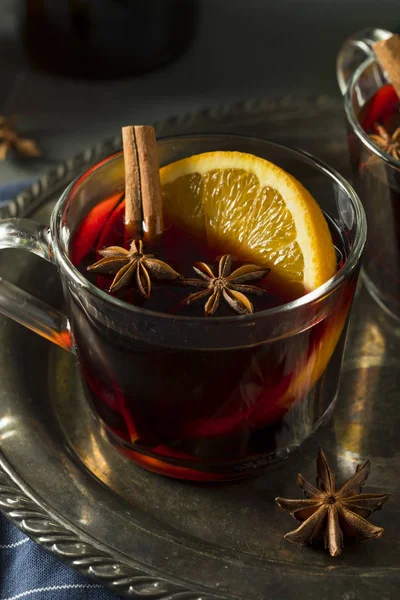 Spiced Homemade Mulled Wine — Stock Photo, Image