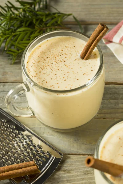 Podpity ciepłe Eggnog Punch — Zdjęcie stockowe