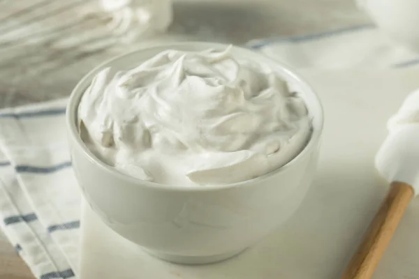 Sweet Homemade Vanilla Whipped Cream — Stock Photo, Image