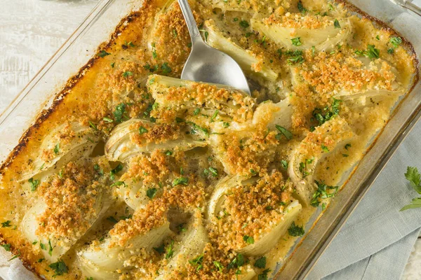 Zelfgemaakte Cheesy venkel Gratin — Stockfoto