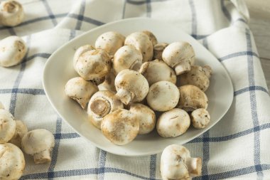 Çiğ beyaz organik bebek düğme mantar