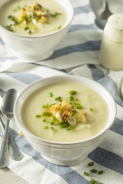 Здорові домашні цвітна капуста суп — стокове фото