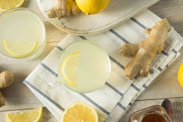 Egészséges házi citromos gyömbéres Tea — Stock Fotó