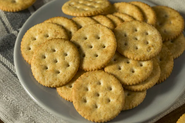 Crackers maison salés ronds — Photo