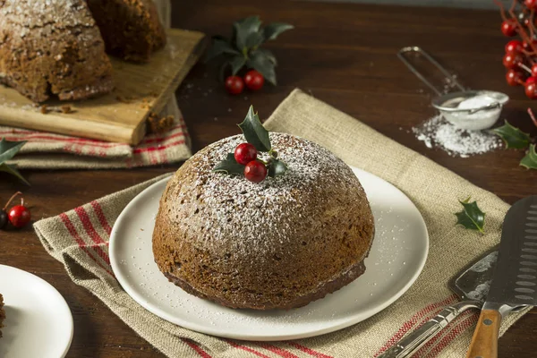 Süße hausgemachte Weihnachtsfeigen Pudding — Stockfoto